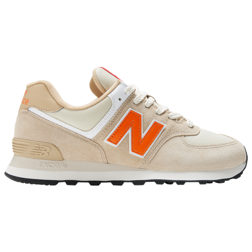 

New Balance Mens New Balance 574 - Mens Running Shoes White/Tan/Orange Size 10.0