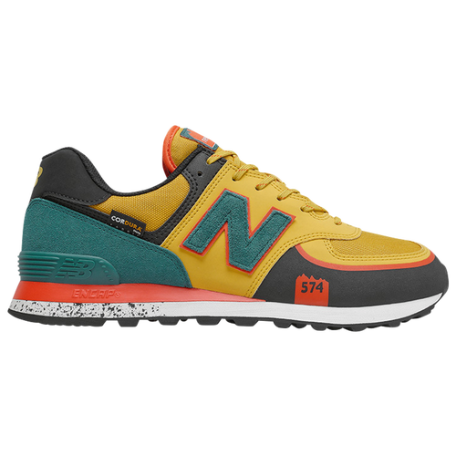 New Balance Mens 574 Classic In Gold/teal/black | ModeSens