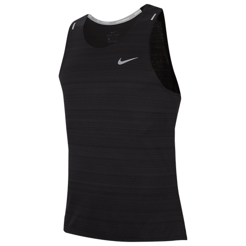 

Nike Mens Nike Dry Miler Tank - Mens Black/Reflective Silver Size L