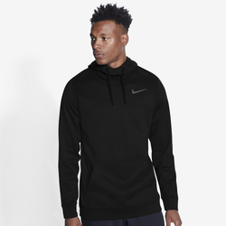 Men's - Nike Therma Fleece Hoodie - Black/Dark Grey