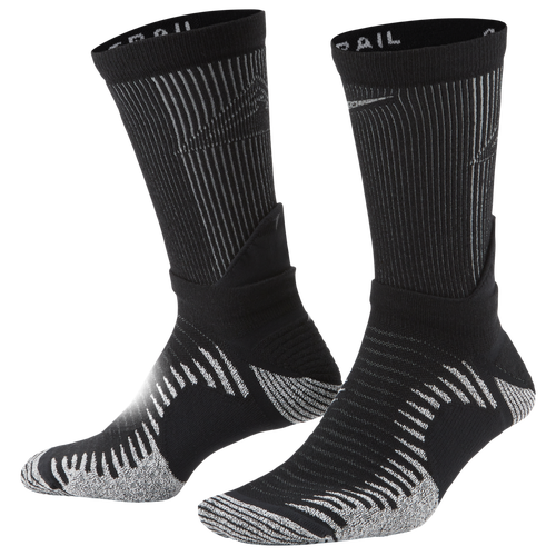 

Nike Mens Nike Trail Running Crew Socks - Mens Black/Black/Anthracite Size L