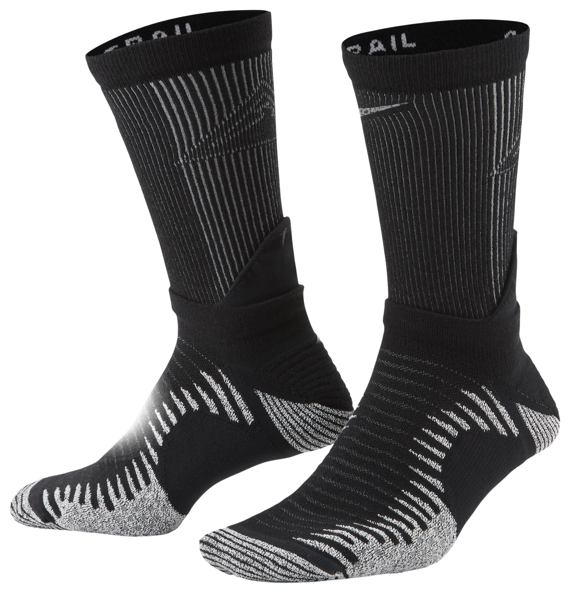 Nike Grip Strike Cushioned Crew Socks - Wht/Blk