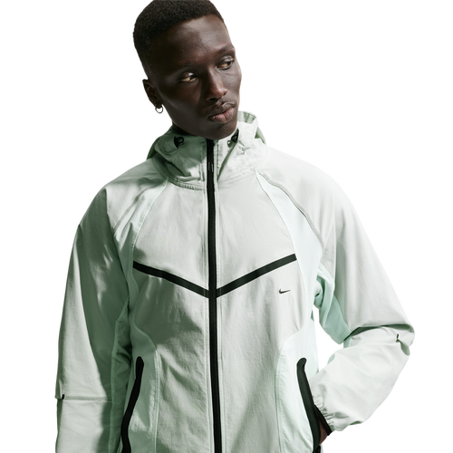  - Nike Tech Drifit Woven CB FZ Windrunner Jacket - Light Silver/Black Barely Green
