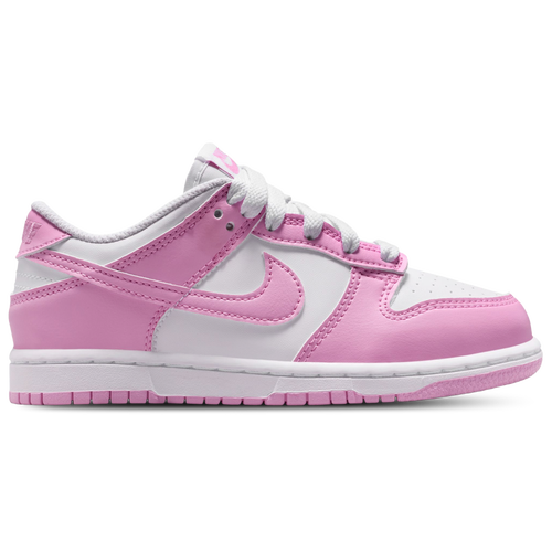 GIRLS - Nike Dunk Low N - White/Pink Rise
