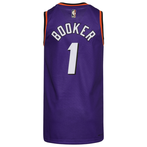 

Nike Boys Devin Booker Nike Suns HWC Swingman Jersey - Boys' Grade School Purple/Yellow Size XL