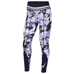 Girls' Grade School - Nike Floral Legging - Purple/Black