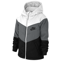 Boys' Grade School - Nike NSW Filled Jacket - White/Smoke Grey/Black