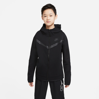Boys' Grade School - Nike NSW Tech Fleece Full-Zip - Black/Black