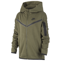 Boys' Grade School - Nike NSW Tech Fleece Full-Zip - Cargo Khaki/Black