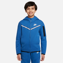 Boys' Grade School - Nike NSW Tech Fleece Full-Zip - Blue/Beige