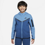 Nike NSW Tech Fleece Full-Zip - Boys' Grade School Blue/Orange
