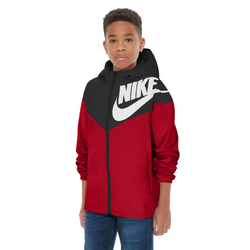 Boys' Grade School - Nike NSW Windrunner Jacket - Black/University Red