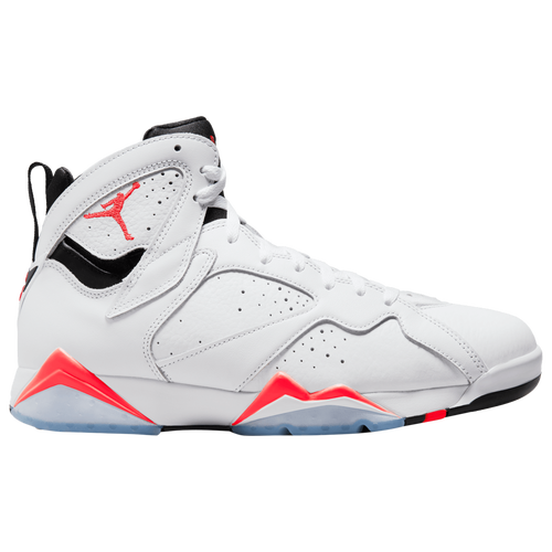 Jordan Mens Infrared Air 7 Leather High-top Trainers In White/black/red
