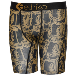 Boys' Grade School - Ethika Graphic Briefs - Black/Gold