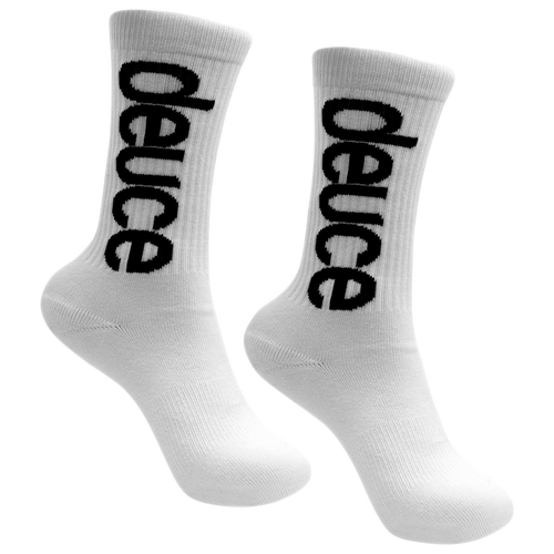 

Deuce Mens Deuce Crew Socks - Mens White/Black Size L