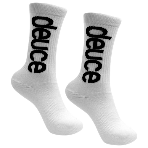 Deuce Mens  Crew Socks In White