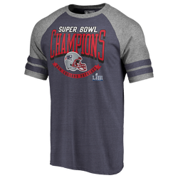Men's - NFL Super Bowl Champions Raglan T-Shirt - Navy/Medium Grey Heather
