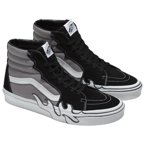 

Vans Mens Vans Sk8 Hi Flame - Mens Skate Shoes Grey/Black/White Size 08.0