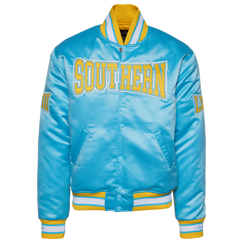 

Campus Remix Mens Campus Remix Southern University Satin Jacket - Mens Blue/Yellow Size XL