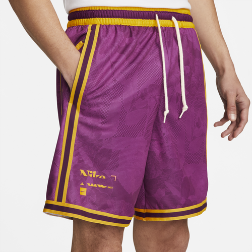 

Nike Mens Nike Dry DNA+ Floratone Shorts - Mens Maroon/Yellow Size L