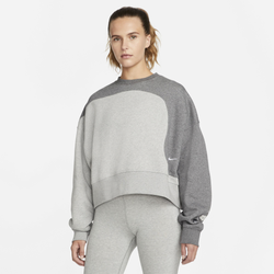 Women's - Nike Clear Clash Fleece Crew - Gray