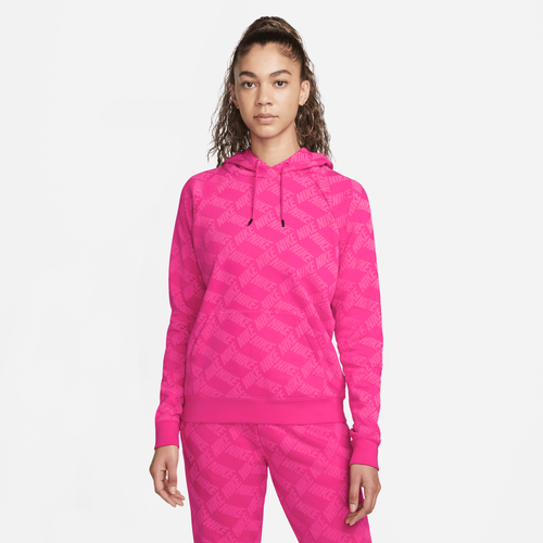 

Nike Womens Nike NSW Essential Printed Hoodie - Womens Pink/Pink Size M