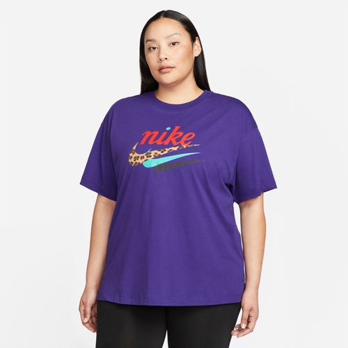 

Nike Womens Nike Plus Sized Essential Short Sleeve Airloom Top - Womens Purple/Red Size 3X
