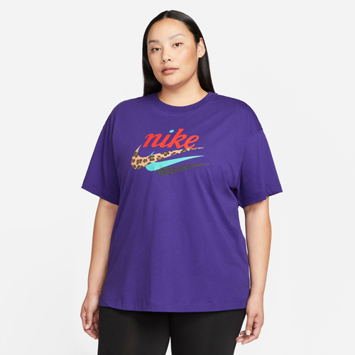 

Nike Womens Nike Plus Sized Essential Short Sleeve Airloom Top - Womens Purple/Red Size 1X