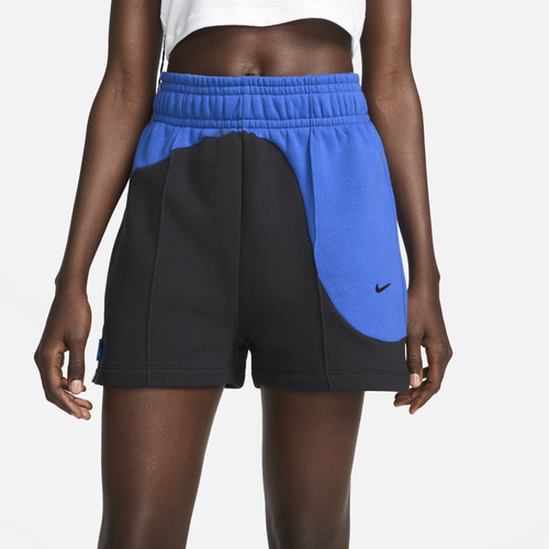 Nike Womens  Color Clash Shorts In Black/blue