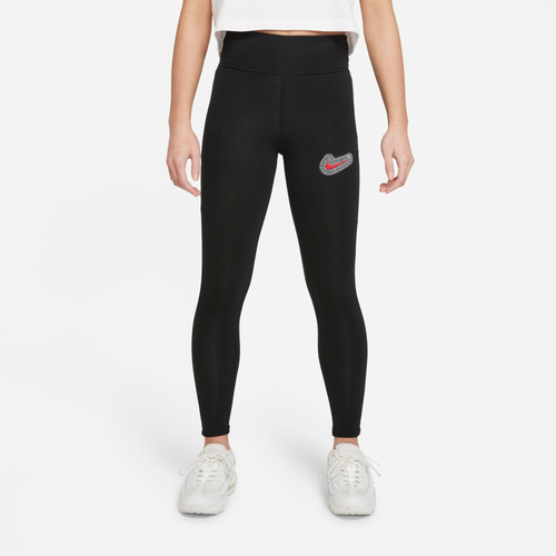 

Girls Nike Nike NSW Favorites Leggings - Girls' Grade School Black/Pink Size XL