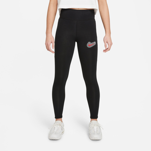 

Nike Girls Nike NSW Favorites Leggings - Girls' Grade School Black/Pink Size M