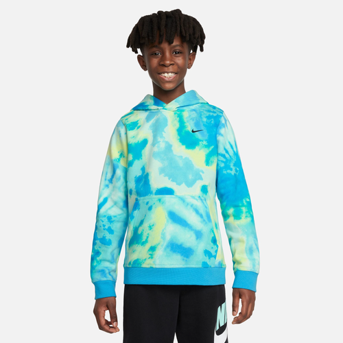 

Nike Boys Nike Club Pullover Hoodie - Boys' Grade School Glacier Blue/Multi Size XL