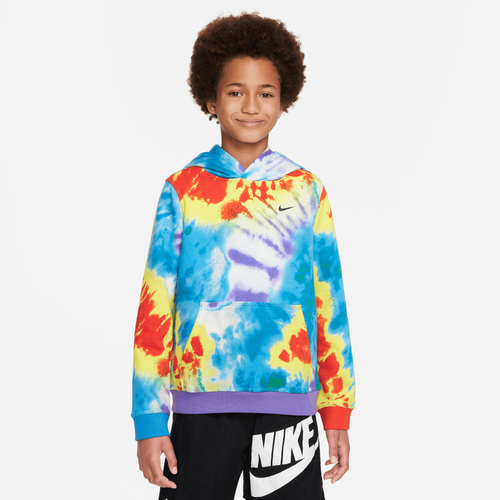 

Boys Nike Nike Club Pullover Hoodie - Boys' Grade School Multi/Purple Size S