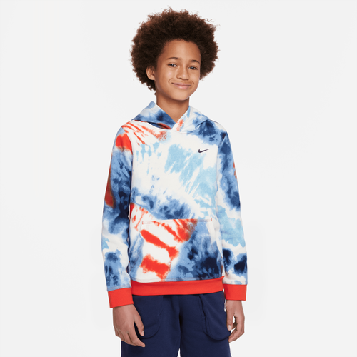 

Boys Nike Nike Club Pullover Hoodie - Boys' Grade School Multi/Red Size L