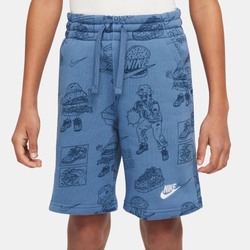 Boys' Grade School - Nike NSW Club Shorts - Stone Blue/Black