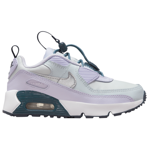 

Nike Girls Nike Air Max 90 - Girls' Preschool Shoes Pure Platinum/Metallic Silver/Violet Frost Size 11.0