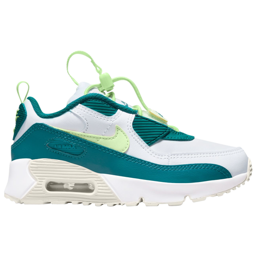 

Nike Boys Nike Air Max 90 - Boys' Preschool Running Shoes White/Barely Volt/Bright Spruce Size 13.0