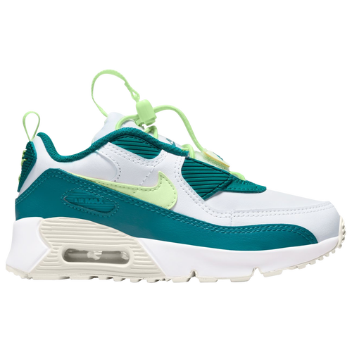 Shop Nike Boys  Air Max 90 In White/barely Volt/bright Spruce
