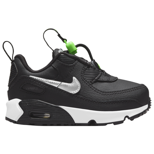 

Boys Nike Nike Air Max 90 - Boys' Toddler Running Shoe Black/Green Size 04.0