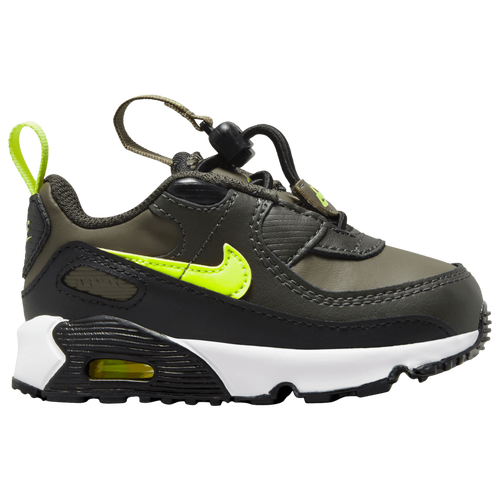 

Boys Nike Nike Air Max 90 - Boys' Toddler Running Shoe Medium Olive/Volt/Sequoia Size 02.0