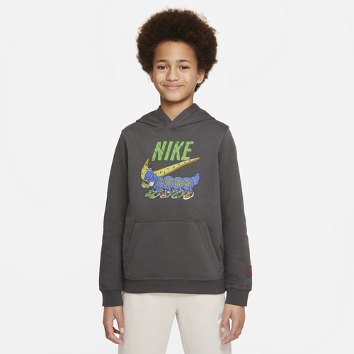 

Boys Nike Nike NSW Club Nostalyeah PO Hoodie - Boys' Grade School Brown/Multi Size M