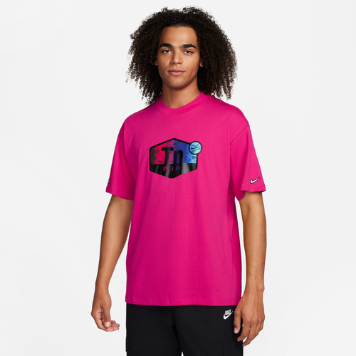 

Nike Mens Nike NSW Tuned Air Graphic T-Shirt - Mens Fireberry/Game Royal Size L