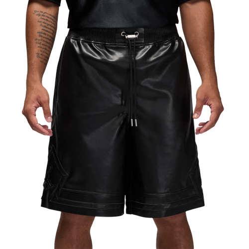 MENS - Jordan Air Jordan Vegan Leather Shorts - Black/White