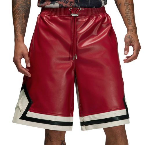  - Jordan Air Jordan Vegan Leather Shorts - Maroon/Red