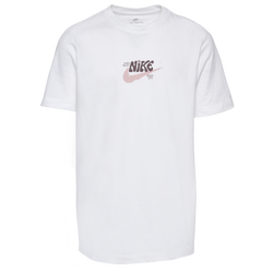 Boys' Grade School - Nike Splash Swoosh T-Shirt - White/Pink