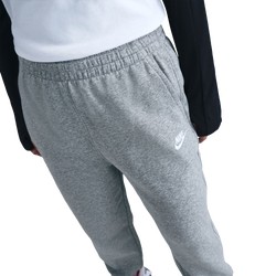 Girls' Grade School - Nike NSW Club LBR Oversized Fleece Pants - Dark Grey Heather/White
