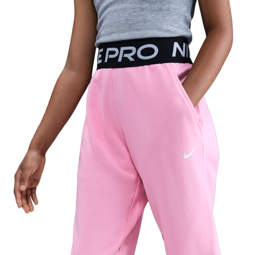 BOYS - Nike Dri-FIT Fleece Jogger - Black/Med Soft Pink