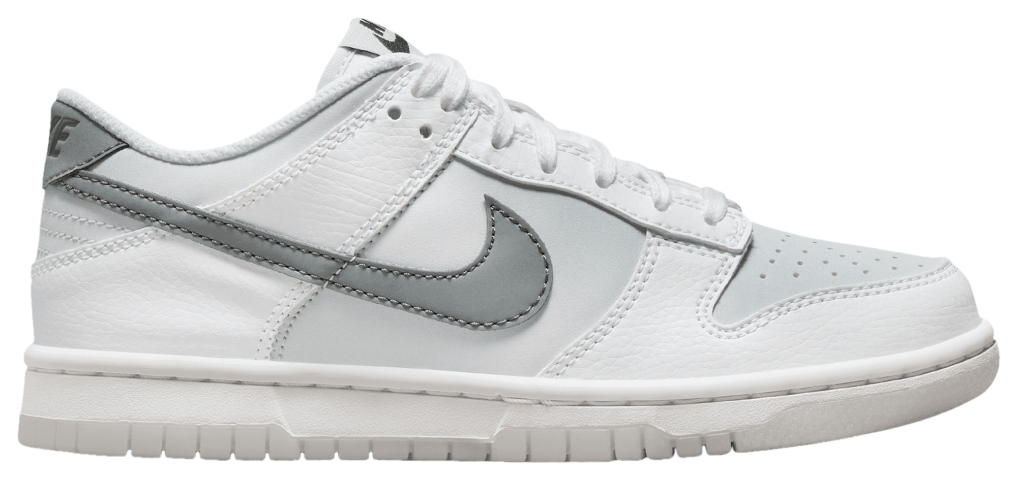 all white dunk low