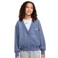 Nike NSW Fleece Long Sleeve Cozy Top - Nike World Indigo/White