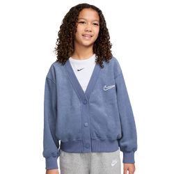 Girls' Grade School - Nike NSW Fleece Long Sleeve Cozy Top - World Indigo/White